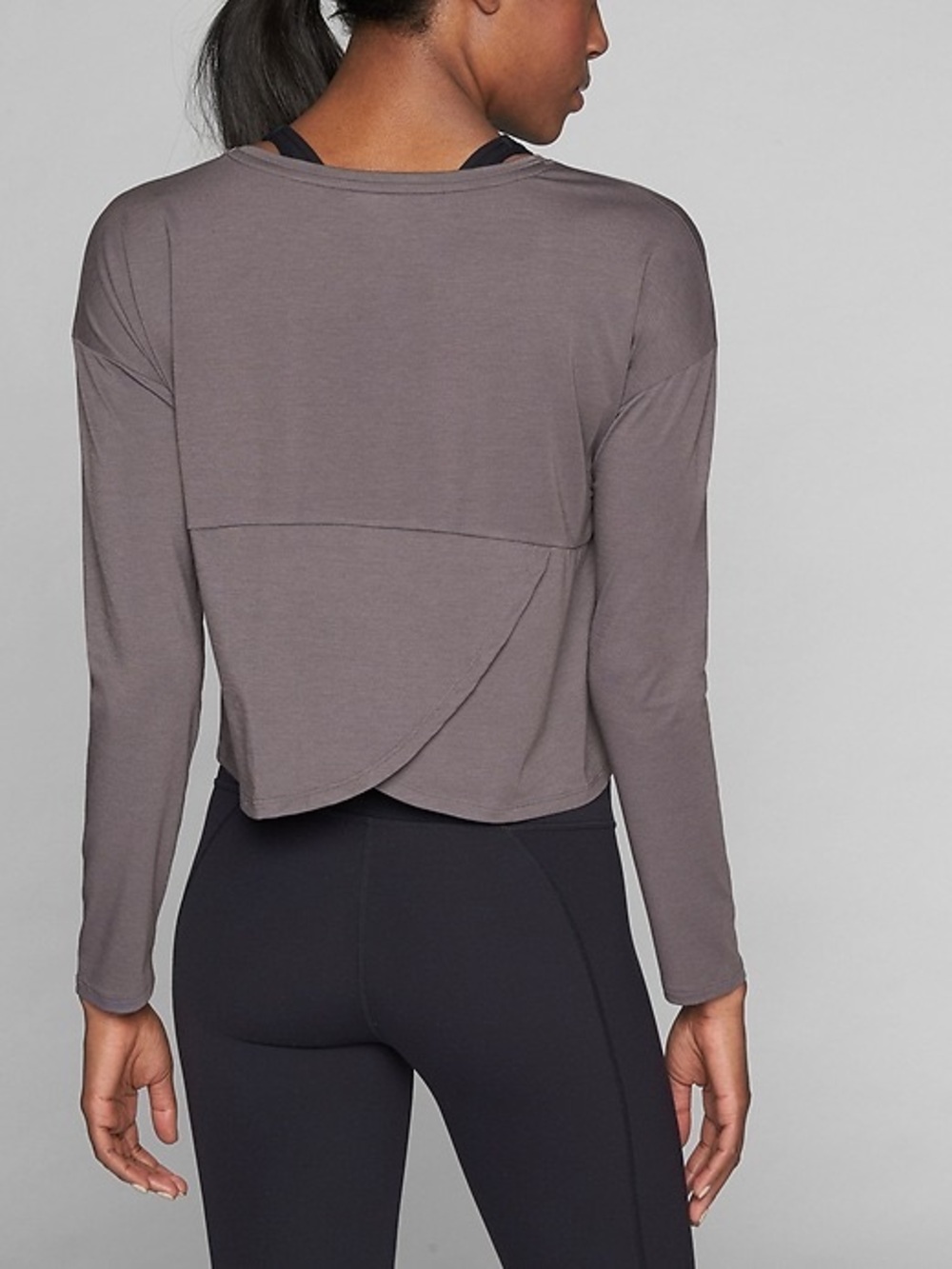 ATHLETA Studio Crop Long Sleeve Top